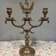 2-arm bronze candlestick, with eagle, 19th century
