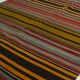 Large Vintage Striped Anatolian Hand-Woven Wool & Cotton Rugsku-135