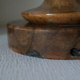 Pied de lampe balustre en onyx brun