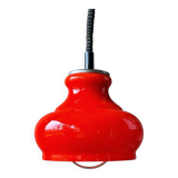 Suspension opaline rouge orange 1970