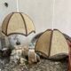 Lot 2 vintage pendant lights