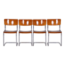 Ensemble de quatre chaises bauhaus en hêtre, restaurés, allemagne, années 1930