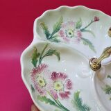 Old Serving Dish With 3 Compartments In Barbotine 1900
