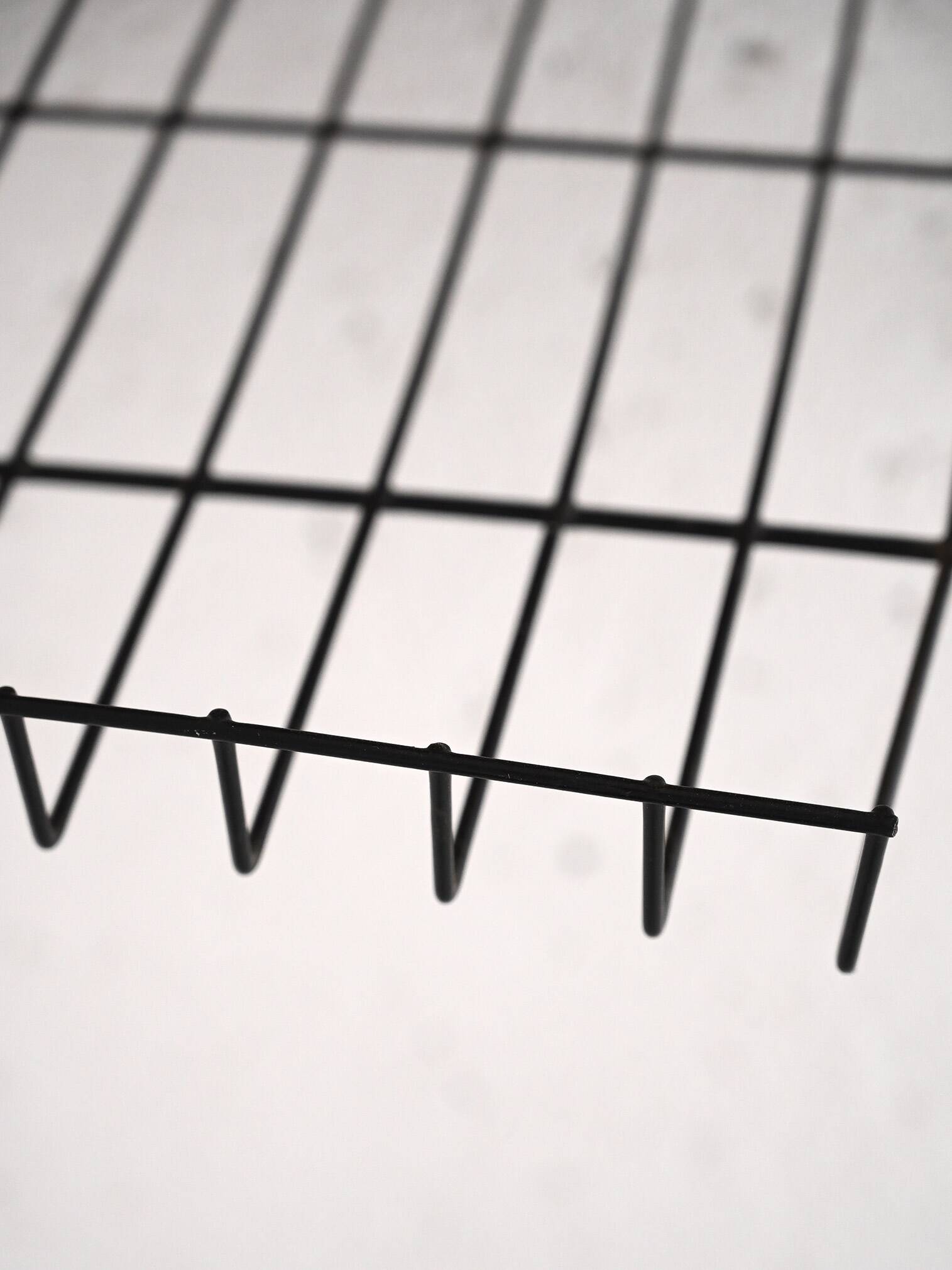 Vintage teak and metal hanging nightstand