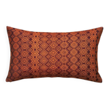 Burgundy and orange Kachin cushion cover (RIDA)