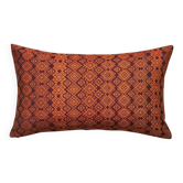 Burgundy and orange Kachin cushion cover (RIDA)
