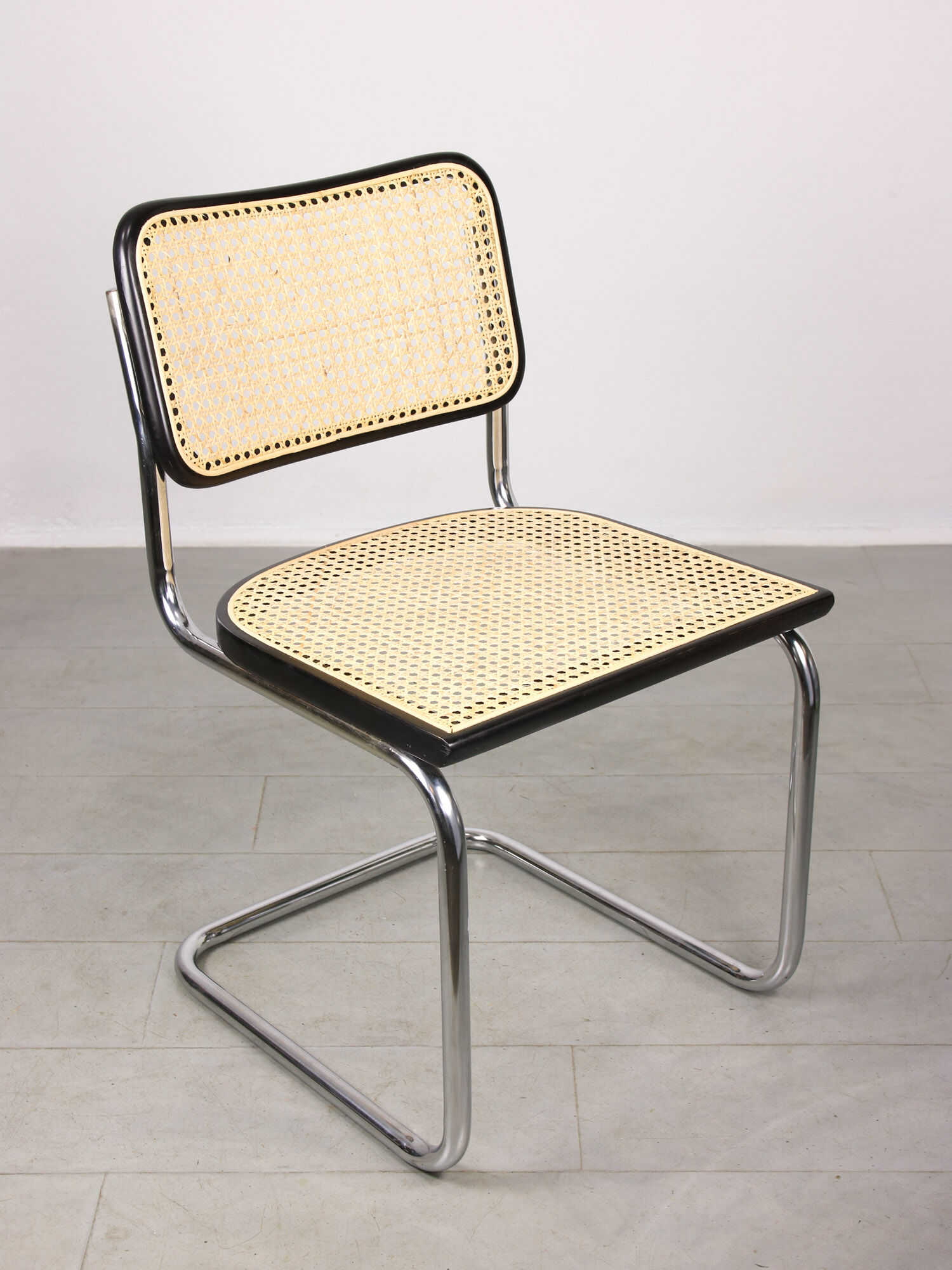 Vintage black B32 Cesca chair by Marcel Breuer, 80s