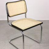 Vintage black B32 Cesca chair by Marcel Breuer, 80s