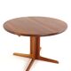 Round 2x extendable Danish Design teak dining table 'Krageris'