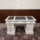 Classic English White Chesterfield Desk