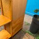 Bamboo cabinet woven and modular pine vintage 1960