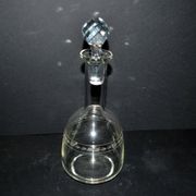 Carafe ancienne gravée frise de laurier 1900
