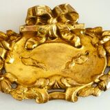 Pediment, gilded bronze, ornament for mirror, piece of furniture, signed Jacquet Grelier