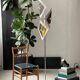 Mid-Century Decorative Floor Lamp in Chromed Metal with Diamond Shaped Shades
