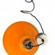Vintage orange glass pendant light / space age chandelier