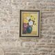 Oil on Canvas Board - Bouquet of Roses Signed Chantal Cogniard