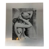 Engraving on aluminum plate 70s