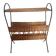 Vintage rattan and black metal magazine rack – Nightstand