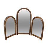 Triptych rattan mirror year 70.