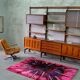 Abstract Scandinavian  Hand-Knotted High Pile Rya Rug Carpet, Sweden, 1960s