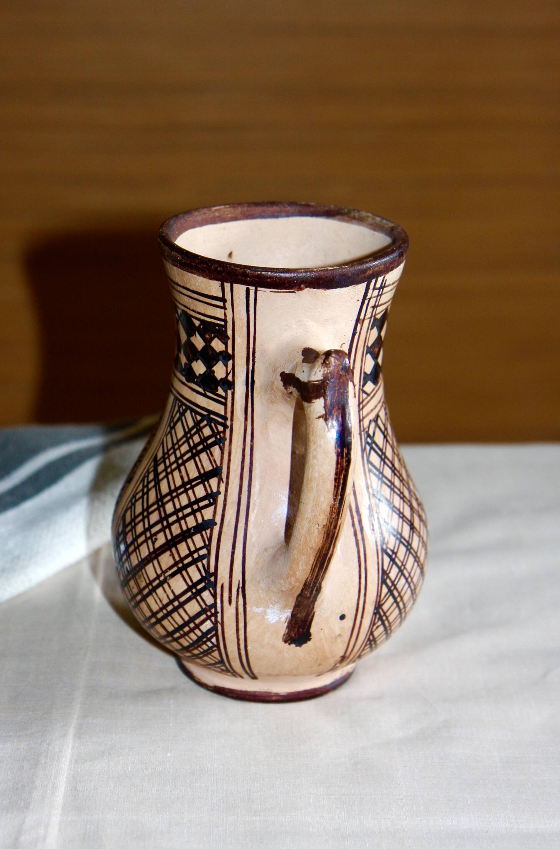Berber Ideqqi pottery pitcher