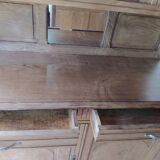 Art Deco two-body sideboard in natural chestnut.