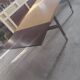 Extendable dining table in walnut, mahogany and chrome, circa 1960