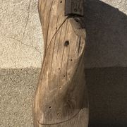 Old wooden and metal shoe tree
