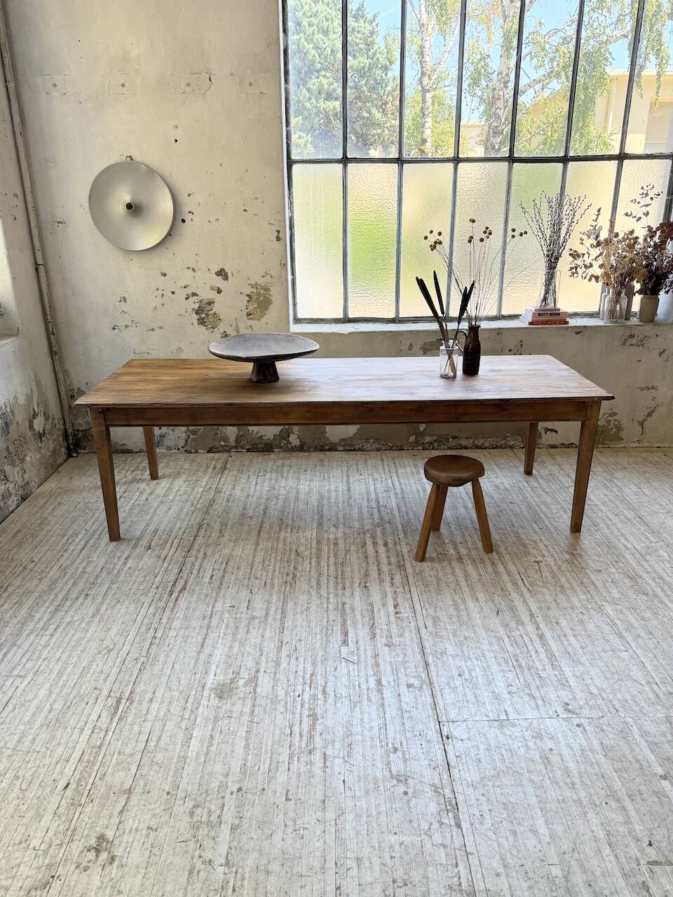 50s pine and oak farmhouse table 2.5m