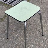 Light green formica and steel stool from the 1980s.