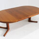 Vintage Danish round extendable dining table 1960s