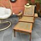 Chaise longue cannée 1930/1950