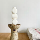 Old pyrite stoneware candle holder