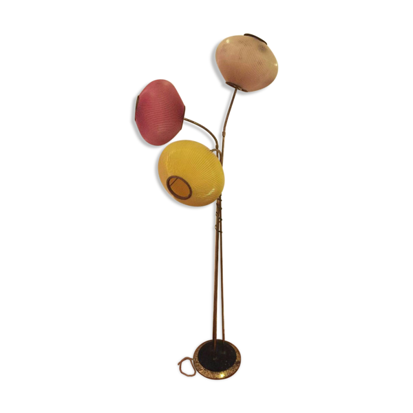 Lampadaire lampe 3 lampions articulés années 50/60 vintage — Beyit