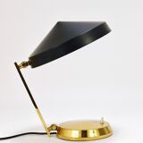 Mid-century table or desk lamp in black brass, Austria, 1960s.