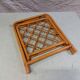 Vintage Bamboo and Rattan Folding Magazine Rack - 70s