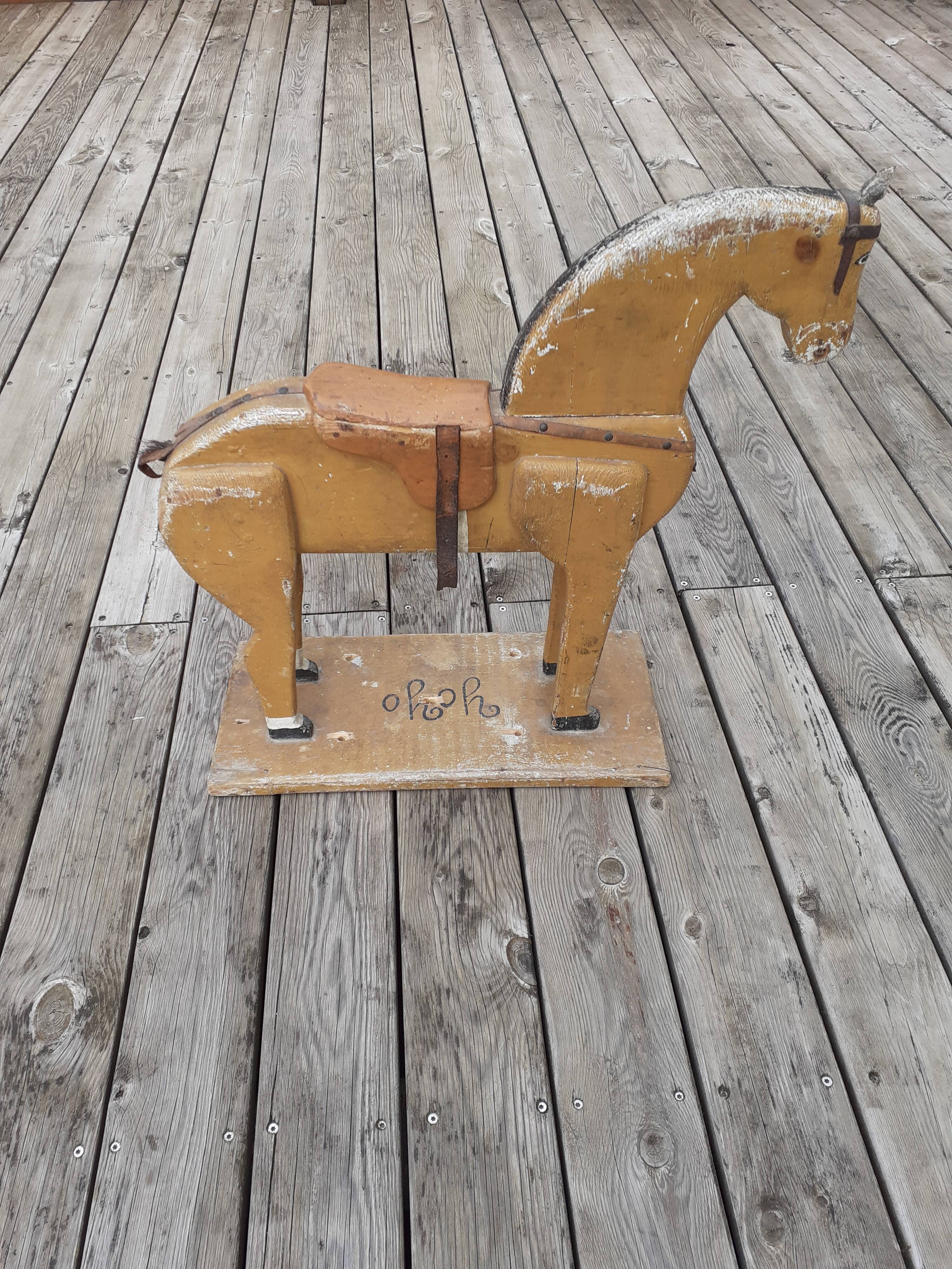 Antique wooden horse