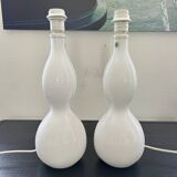 Pair of blown glass lamp bases