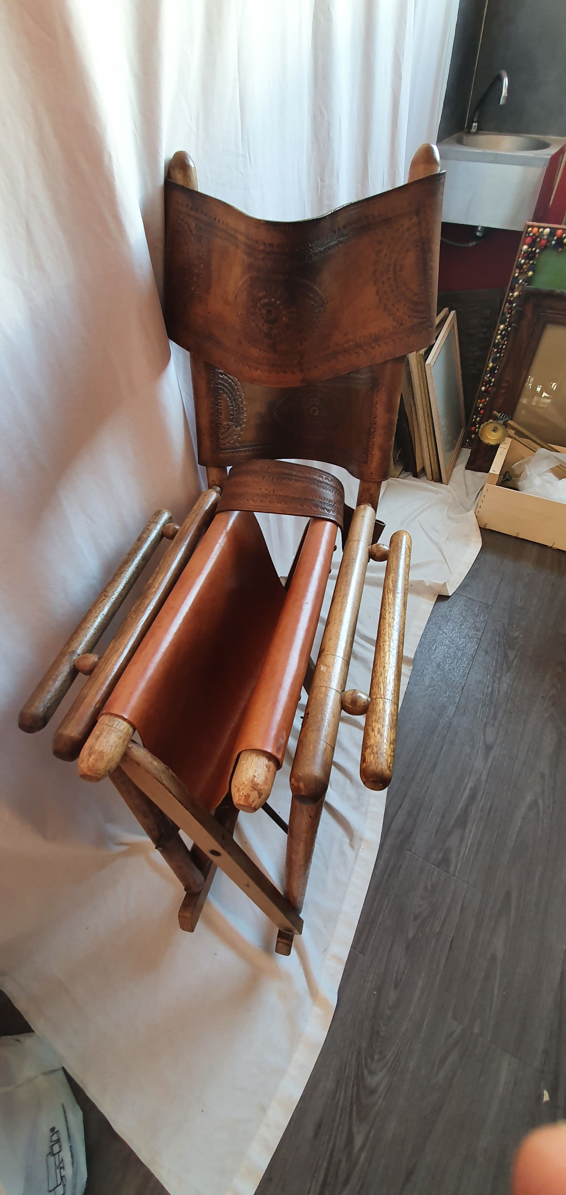 1950 leather rocking chair