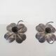 Two silver clover candleholders by Carl Frederik Christiansen, Denmark