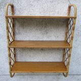 Rattan wall shelf