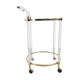 Brass and lucite drinks trolley, 1970s