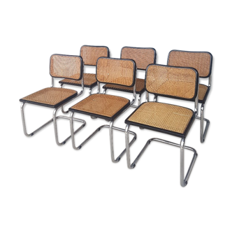 Lot of 6 cesca B32 chairs by Marcel Breuer