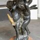 Bronze and marble guéridon, Psyche and Cupid, Auguste Moreau (1834-1917)