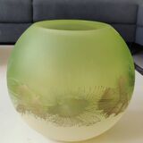 Handmade ball vase. Ambiente Zwiesel. Artistic look. 17x20cm