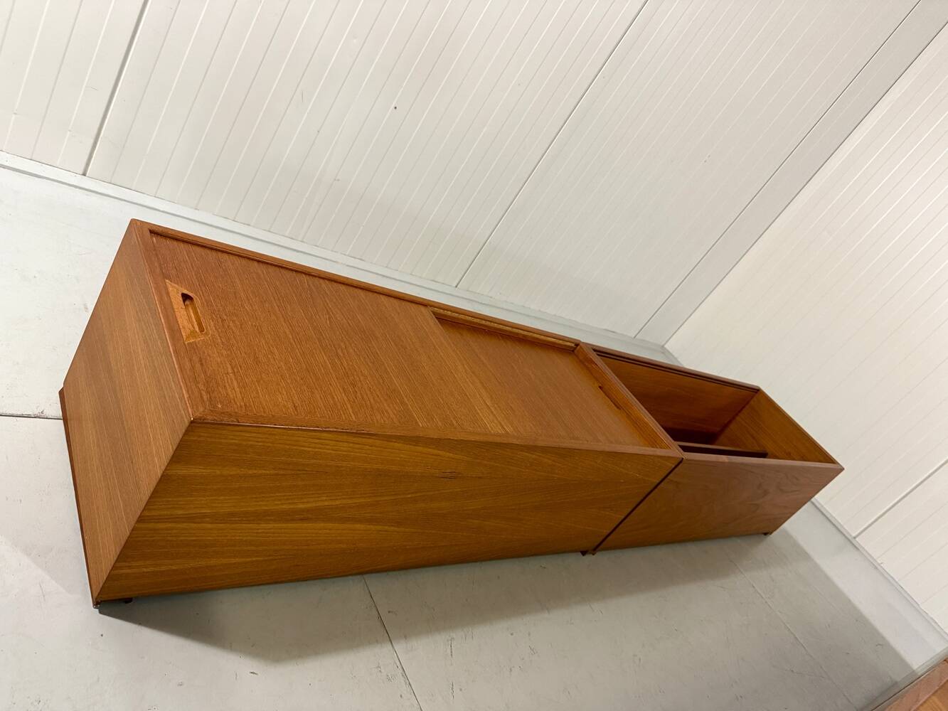 Teak wall system Sven Ellekaer Albert Hansen Denmark 1960s
