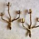 Pair of wall lights by Maison Arlus by Felix Agostini in bronze.