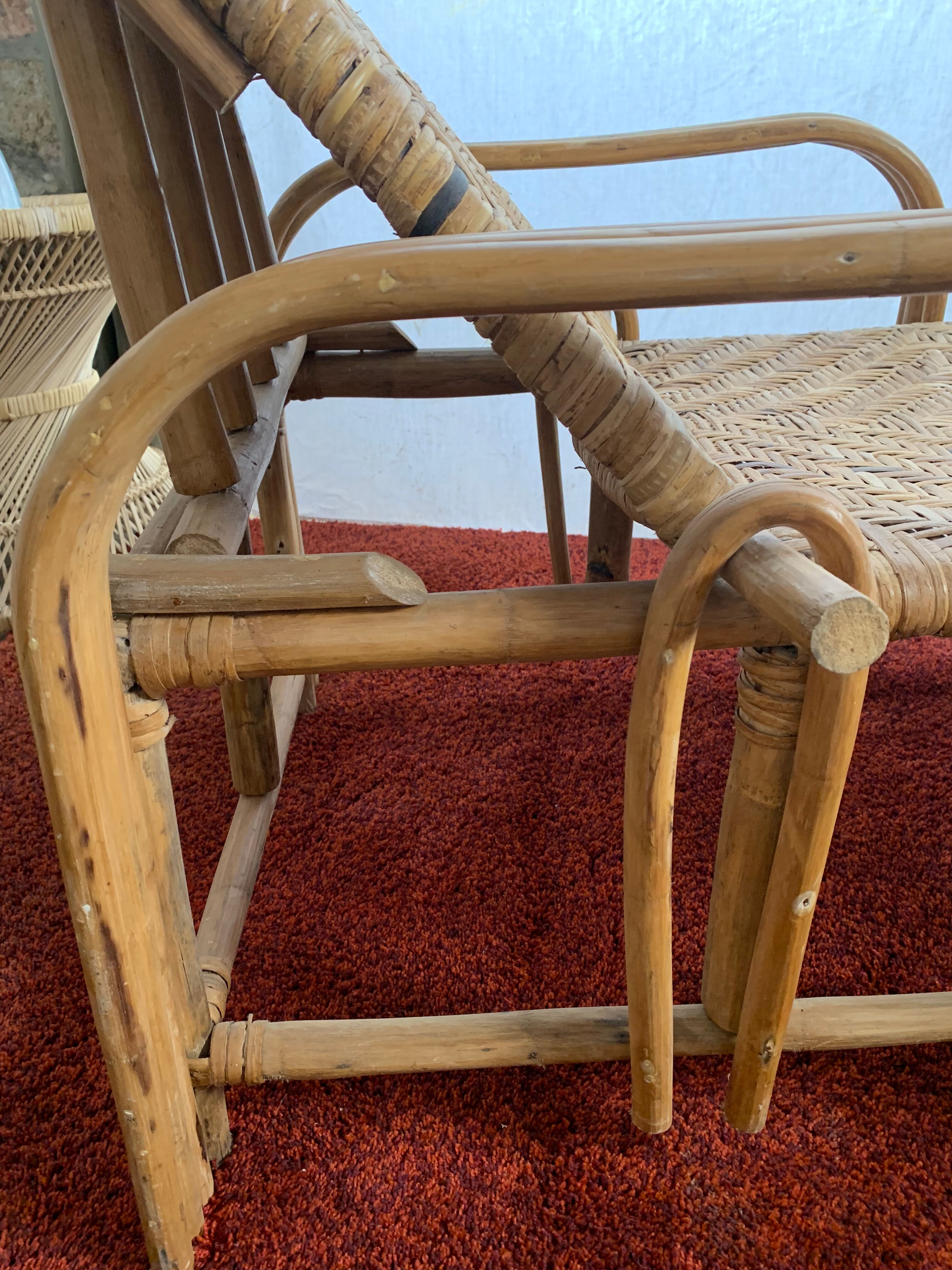 Rattan long chair