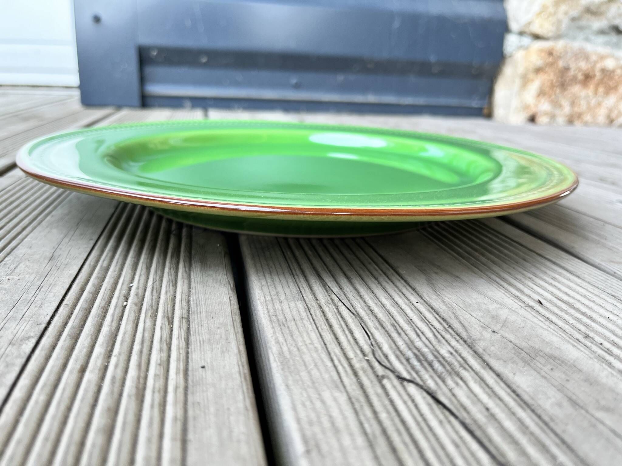 Grande assiette ou plar de présentation céramique verte