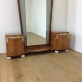 Art deco dressing table with illuminating mirror